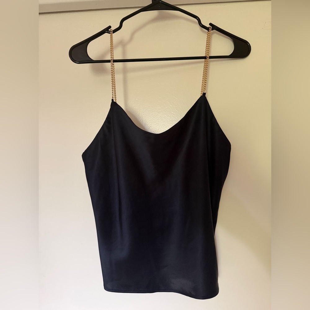 House of Harlow 1960 Black Cami with Gold Straps